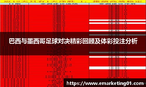 巴西与墨西哥足球对决精彩回顾及体彩投注分析