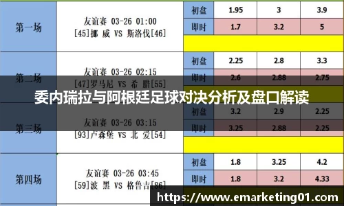 委内瑞拉与阿根廷足球对决分析及盘口解读